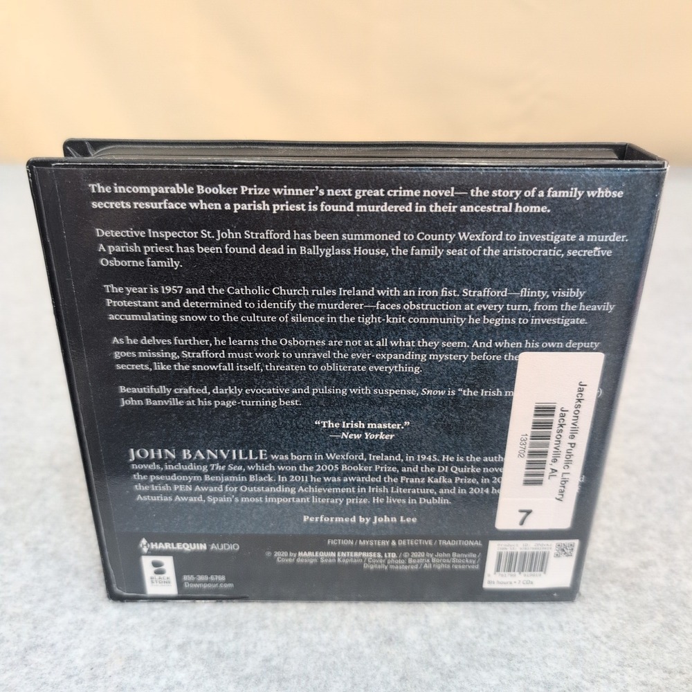 Snow by John Banville Unabridged Audiobook CD John Lee Narrator Mystery Novel - Picture 2 of 2